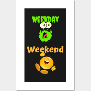 Weekday versus Weekend Posters and Art